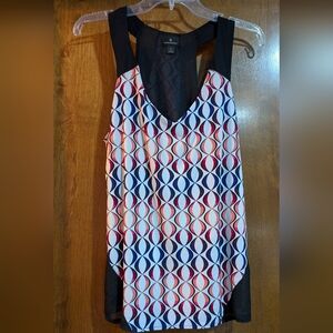 Worthington Black Patterned Top L